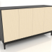 modèle 3D Meuble TV FARGO avec façades fraisées 1600x500x950 mm (vanille, chêne noir, option 2) - preview