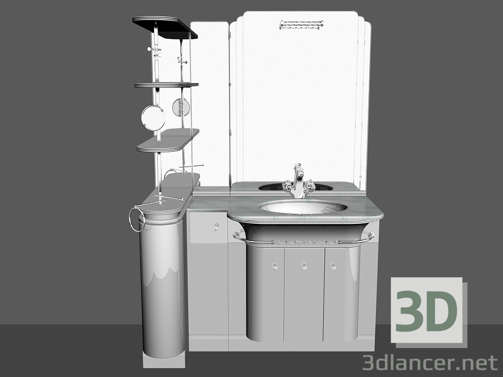 3d модель Модульная система для ванной комнаты (композиция 56) – превью