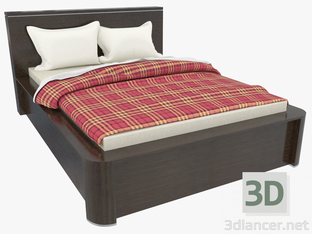 3d модель Кровать двуспальная 166х100х230 (460-14) – превью