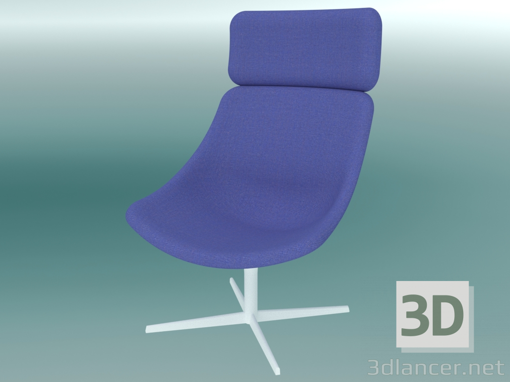 modèle 3D Fauteuil AUKI (S113 avec repose-tête) - preview