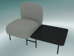 Isole Modular Seat System (NN1, hoher Rücksitz mit quadratischem Tisch links)