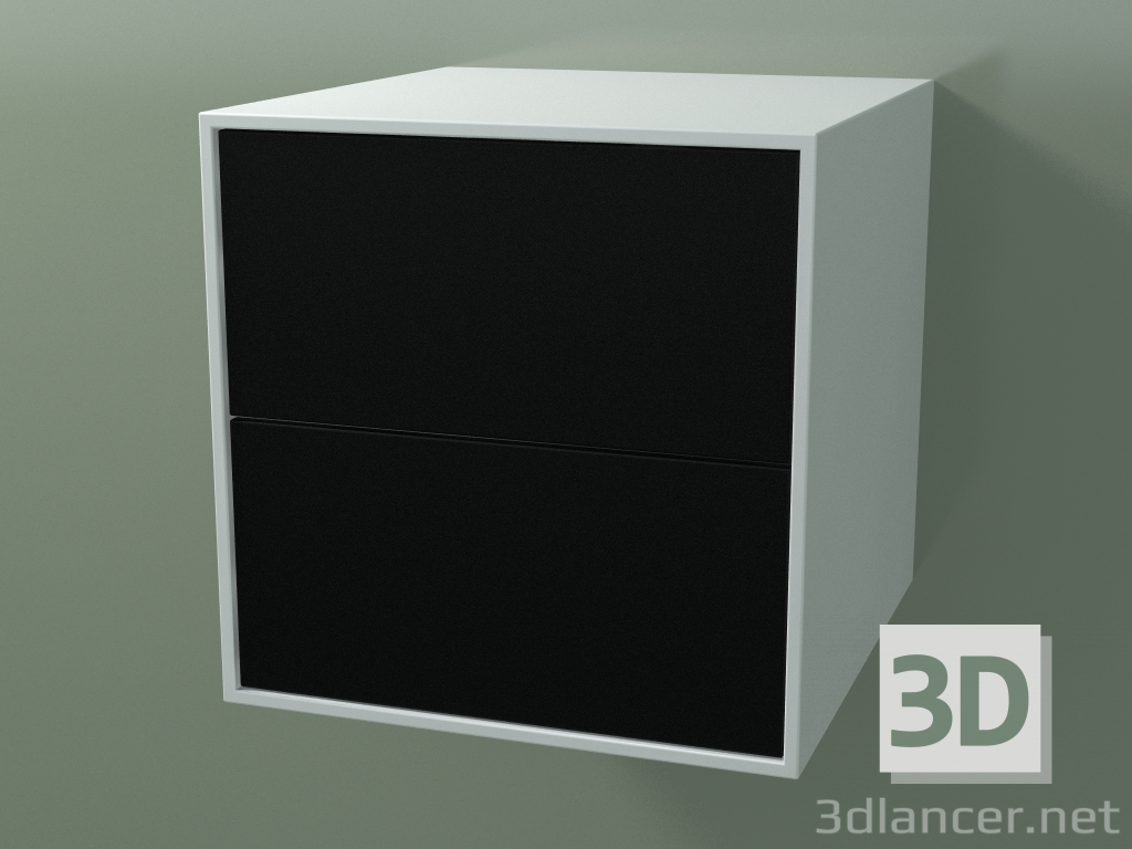 3D Modell Doppelbox (8AUACB01, Gletscherweiß C01, HPL P06, L 48, P 50, H 48 cm) - Vorschau