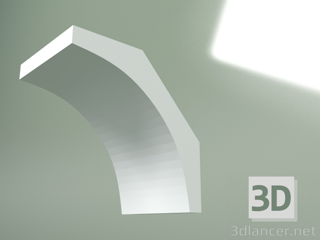 3D modeli Alçı korniş (tavan kaidesi) KT231-1 - önizleme