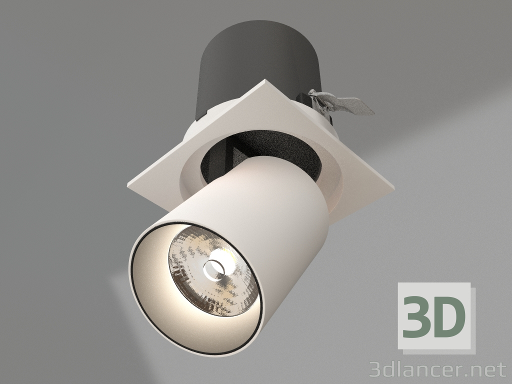 3D Modell Lampe LGD-PULL-S100x100-10W Warm3000 (WH, 20 Grad) - Vorschau