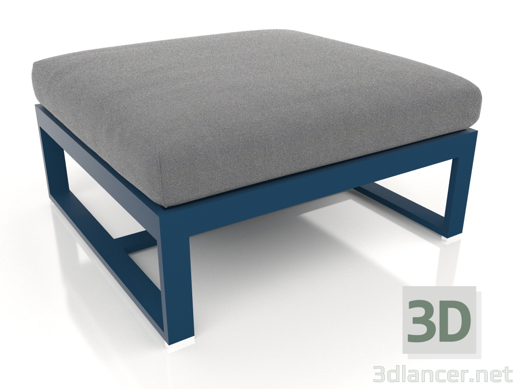 modèle 3D Pouf sectionnel (Gris bleu) - preview