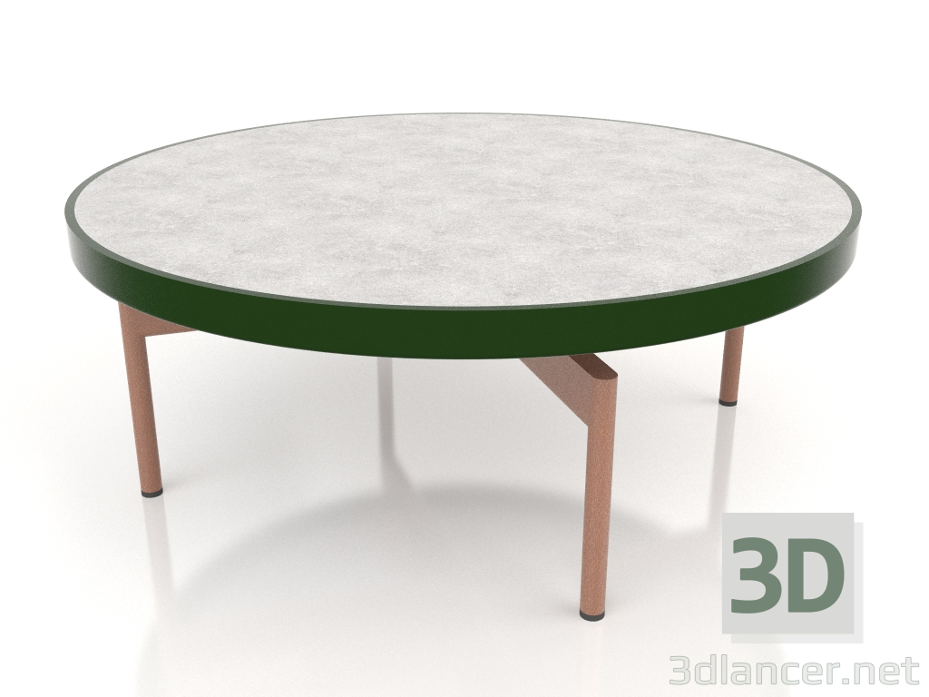 modello 3D Tavolino rotondo Ø90x36 (Verde bottiglia, DEKTON Kreta) - anteprima