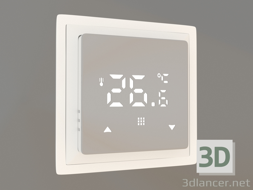 3d model Termostato con sensor de suelo (programable, 16 A, blanco, DTEF16W-DA40803) R98 - vista previa