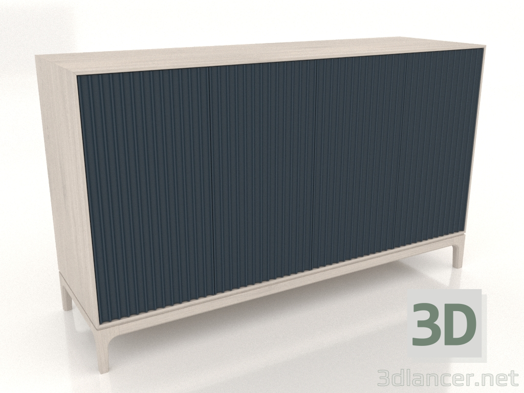 Modelo 3d Móvel de TV FARGO com fachadas fresadas 1600x500x950 mm (cobalto escuro, carvalho branqueado, opção - preview Modelo 3d Móvel de TV FARGO com fachadas fresadas 1600x500x950 mm (cobalto escuro, carvalho branqueado, opção - preview