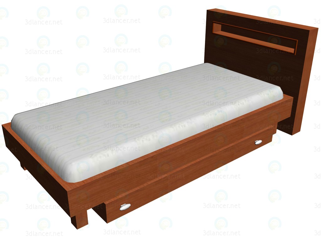 Modelo 3d Cama 1-cama 90x200 - preview