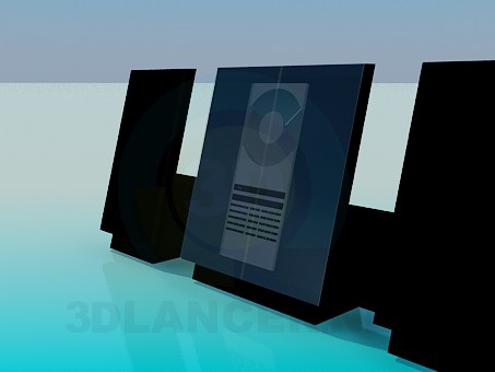 3d model Compact disk stereo cassette receiver - preview 3d model Compact disk stereo cassette receiver - preview