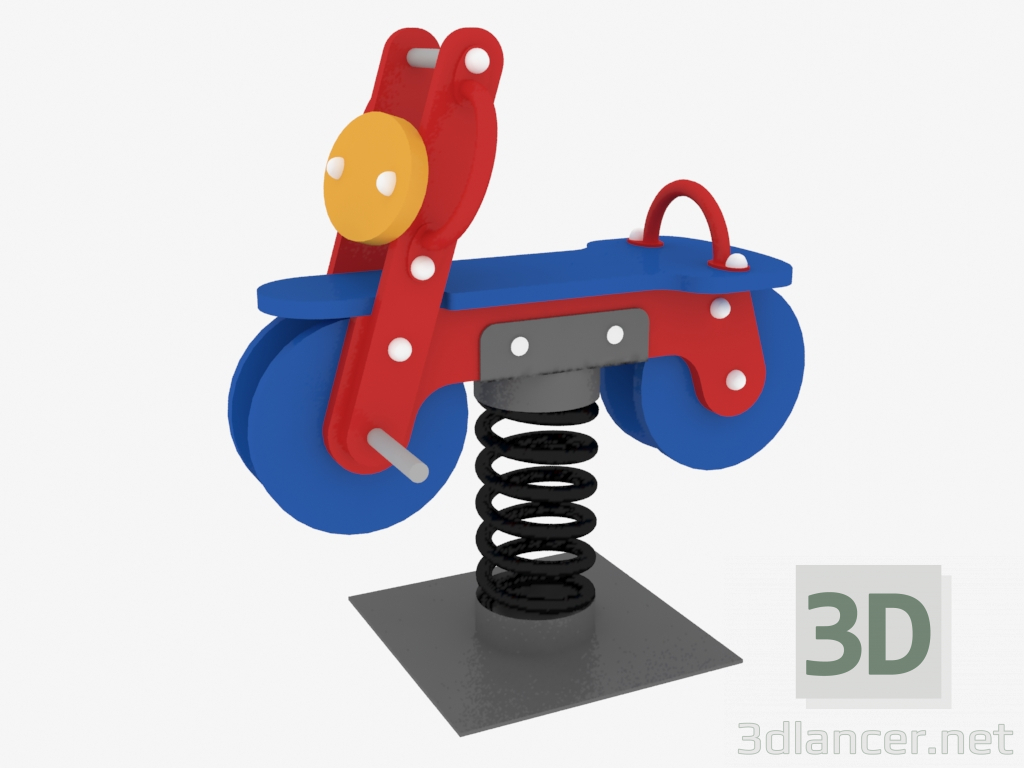 modello 3D Sedia a dondolo di un parco giochi per bambini Moto (6105) - anteprima