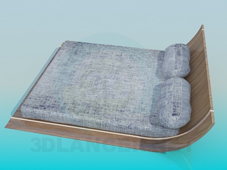 modelo 3D Cama baja - escuchar modelo 3D Cama baja - escuchar