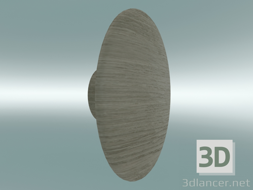 modello 3D Appendiabiti Dots Wood (Ø17 cm, Rovere) - anteprima