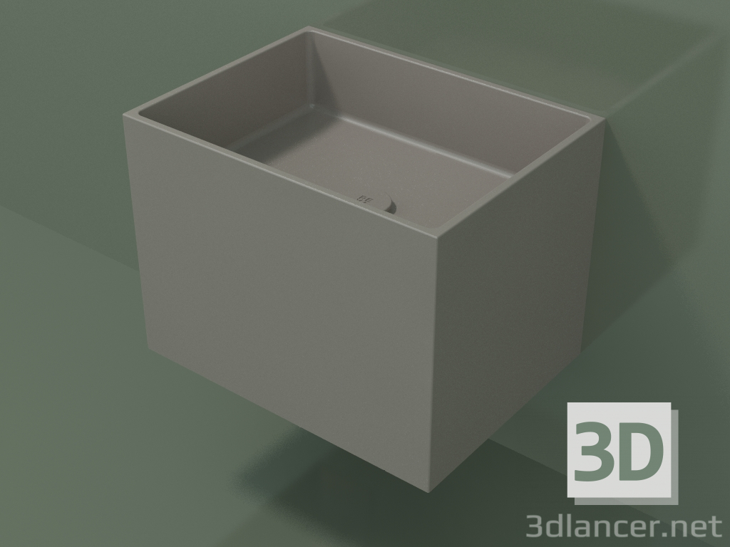 3D modeli Duvara monte lavabo (02UN22101, Clay C37, L 48, P 36, H 36 cm) - önizleme
