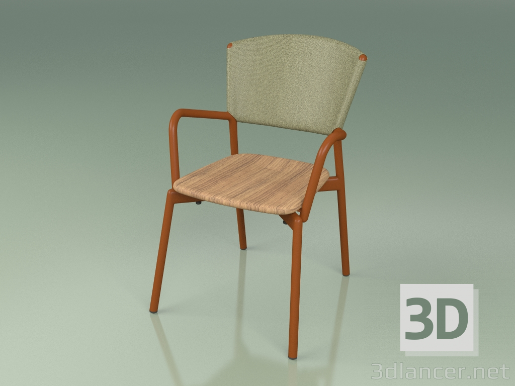 3D Modell Sessel 021 (Metall Rost, Oliv) - Vorschau