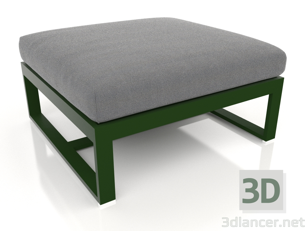 3d model Sectional pouf (Bottle green) - preview