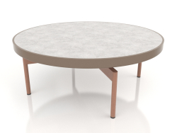 Round coffee table Ø90x36 (Bronze, DEKTON Kreta)