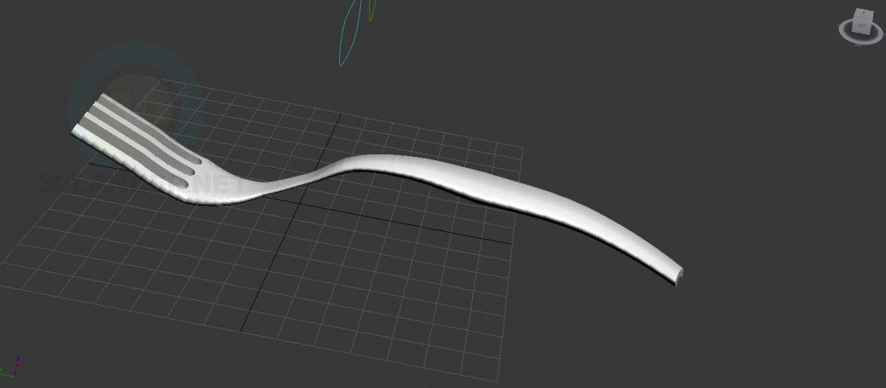 3d model fork - preview