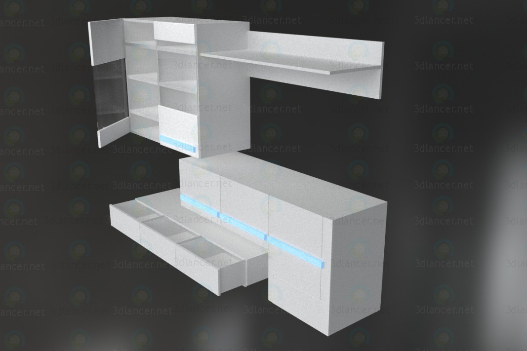 3d model Combi-cabinet - preview 3d model Combi-cabinet - preview