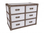 Chest Of Drawers White Croco
