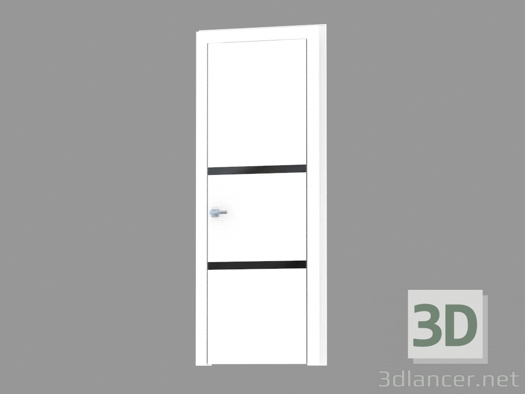 3d model Puerta de interroom (78st.30 negro) - vista previa