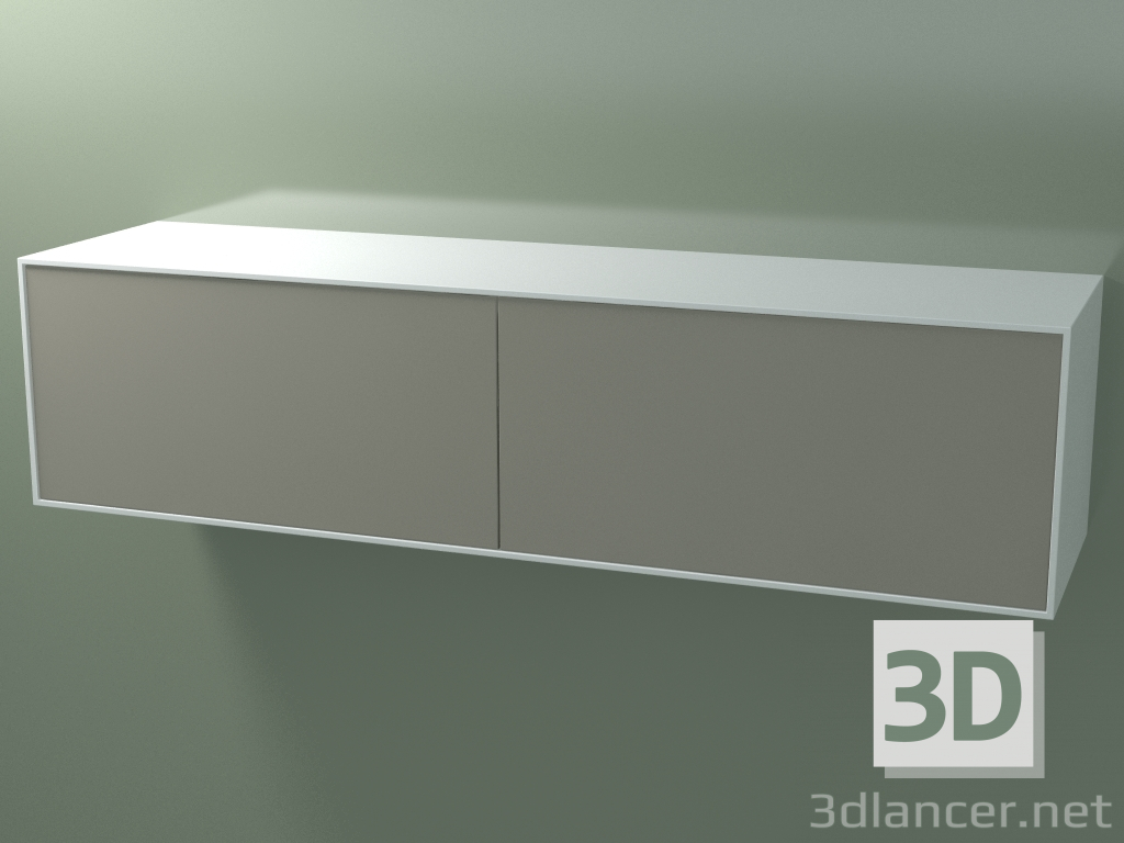 3 डी मॉडल डबल बॉक्स (8AUGВB03, ग्लेशियर व्हाइट C01, HPL P04, L 192, P 50, H 48 सेमी) - पूर्वावलोकन