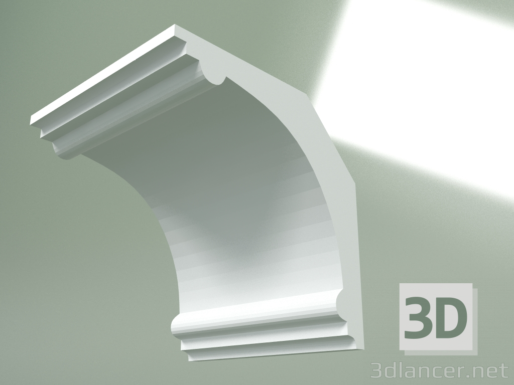 3D modeli Alçı korniş (tavan kaidesi) KT374 - önizleme