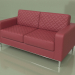 3d модель Двомісний диван Бентлі (Red leather) – превью