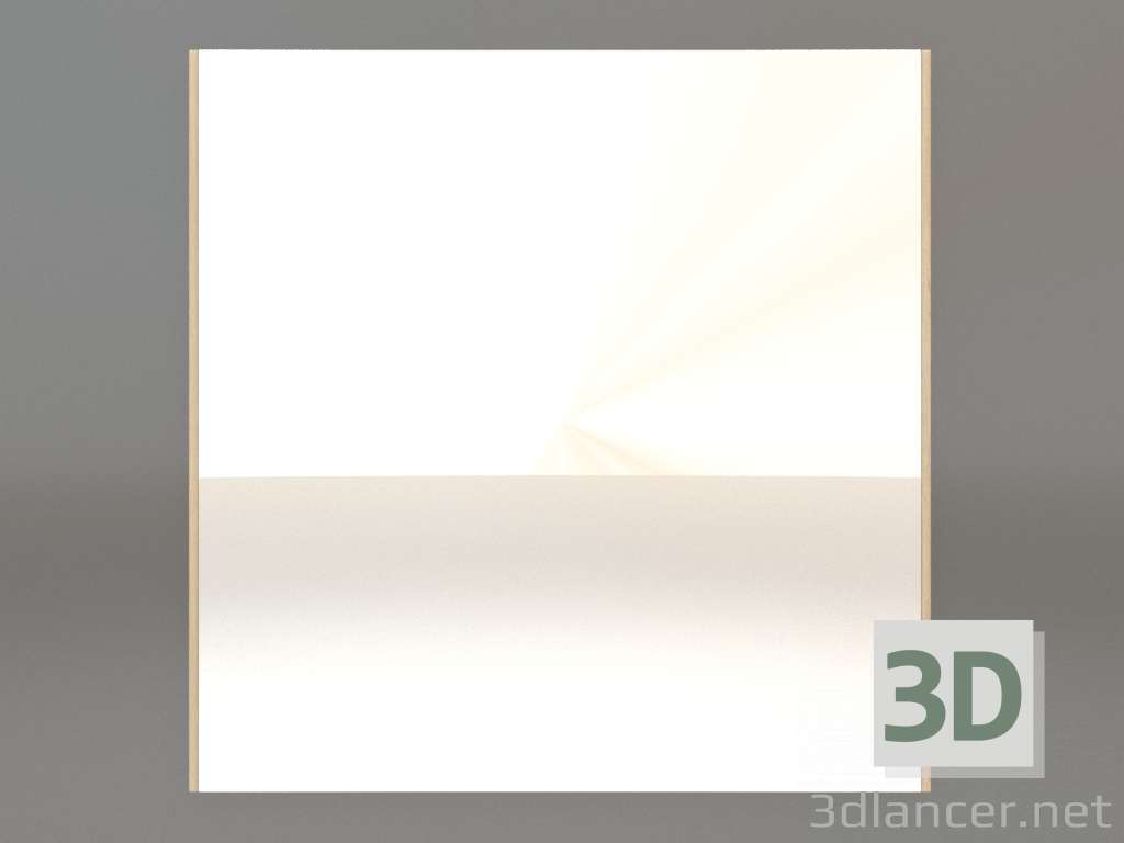 3D Modell Spiegel ZL 01 (800x800, Holz weiß) - Vorschau