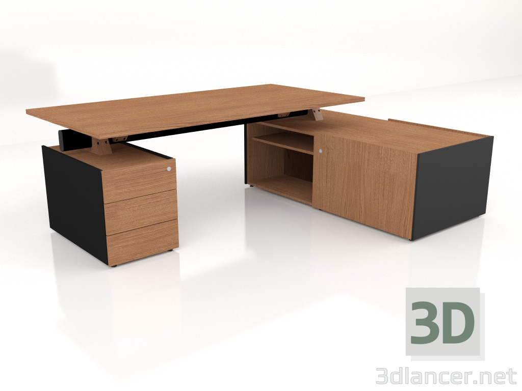 modello 3D Tavolo da lavoro Viga Executive V38P (2344x1801) - anteprima