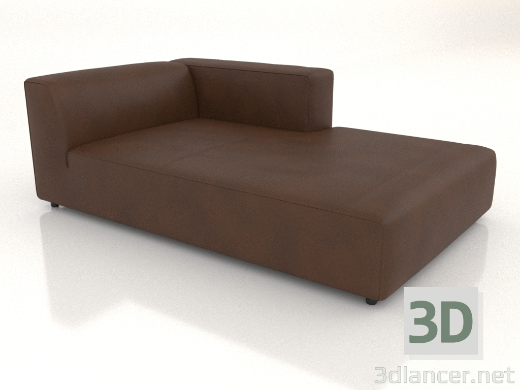 3d model Lounger 207 SOLO with an armrest on the left - preview