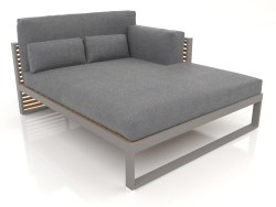 XL modular sofa, section 2 right, high back, artificial wood (Quartz gray)