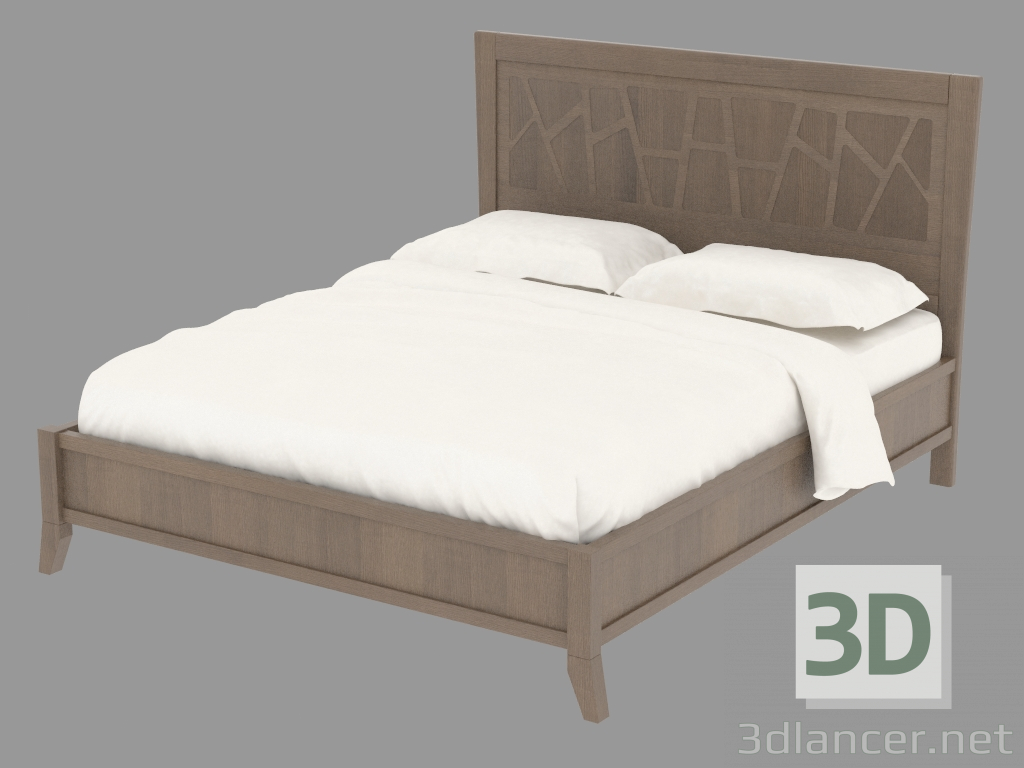 3d model Double bed L1LMONL - preview