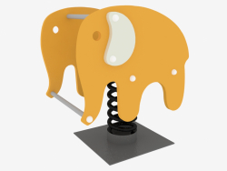 बच्चों के खेल के मैदान का झूला हाथी (6106)