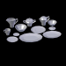 3d Tableware set model buy - render