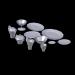 3d Tableware set model buy - render