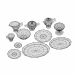 3d Tableware set model buy - render