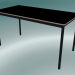 3d model Rectangular table Base 140x70 cm (Black, Plywood, Black) - preview