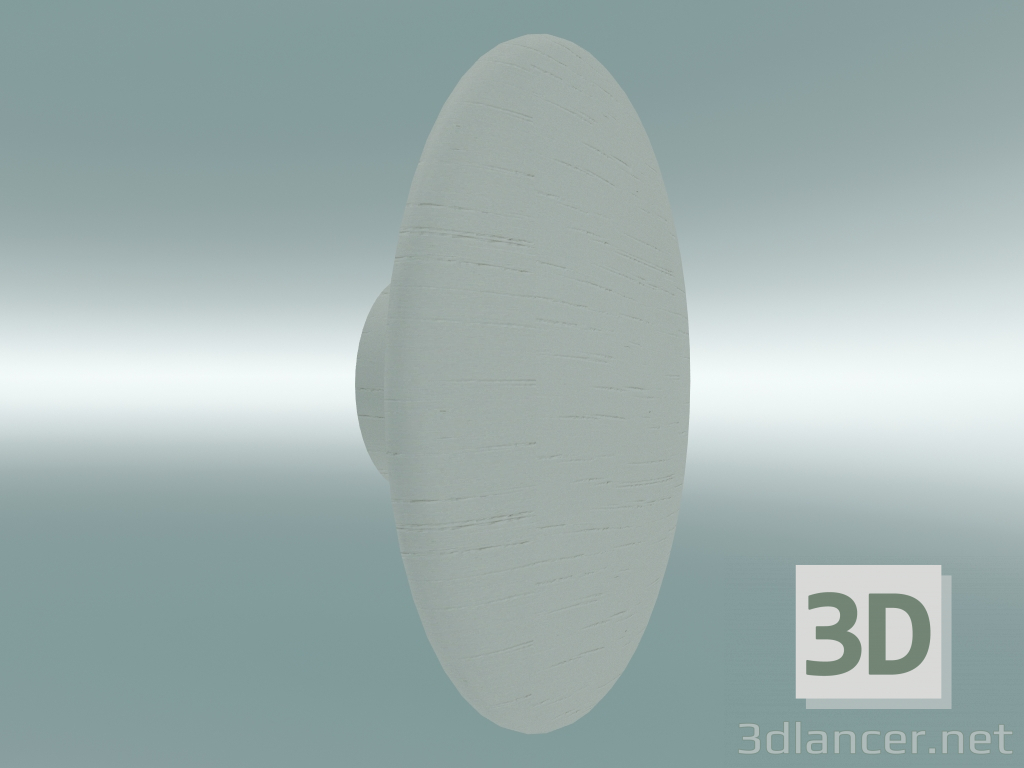 3D Modell Kleiderhaken Dots Wood (Ø17 cm, Off-White) - Vorschau