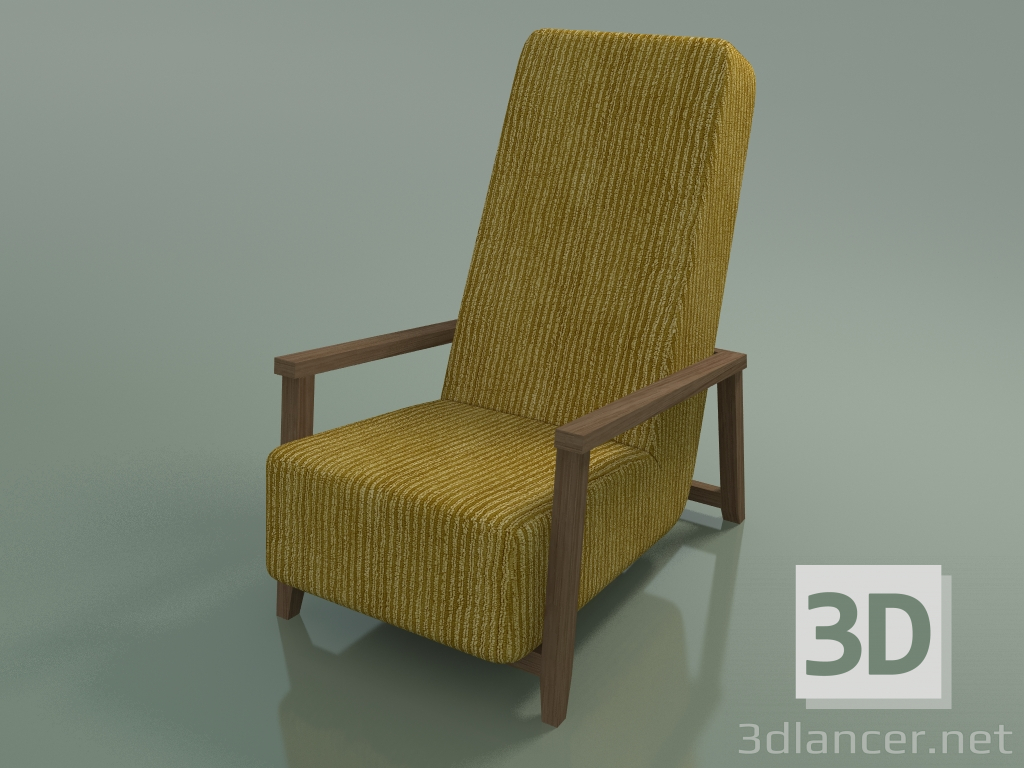 3d model Armchair (20, Natural Lacquered American Walnut) - preview