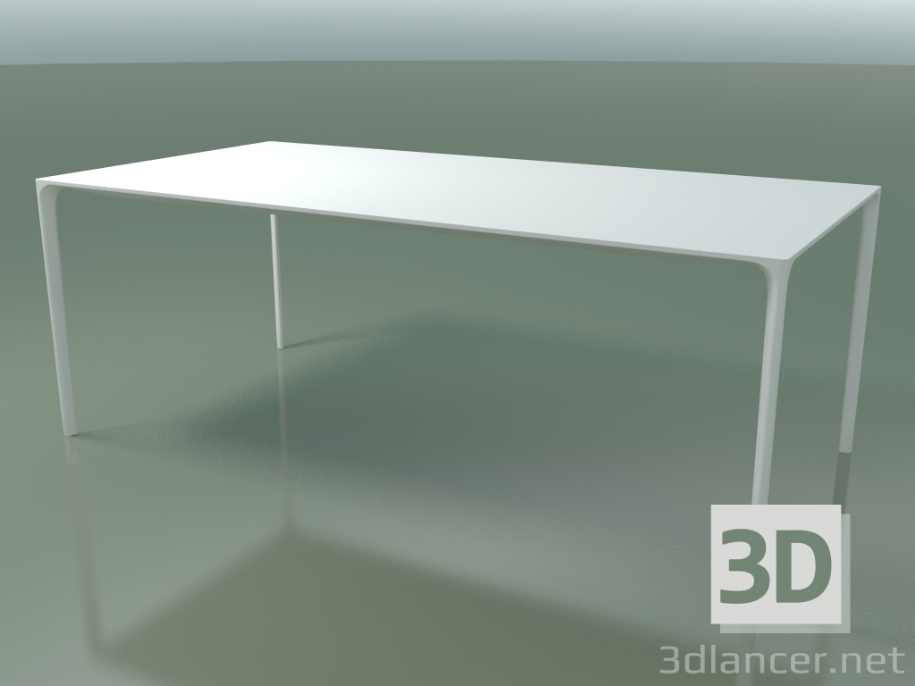 3D Modell Rechteckiger Tisch 0805 (H 74 - 100x200 cm, Laminat Fenix F01, V12) - Vorschau