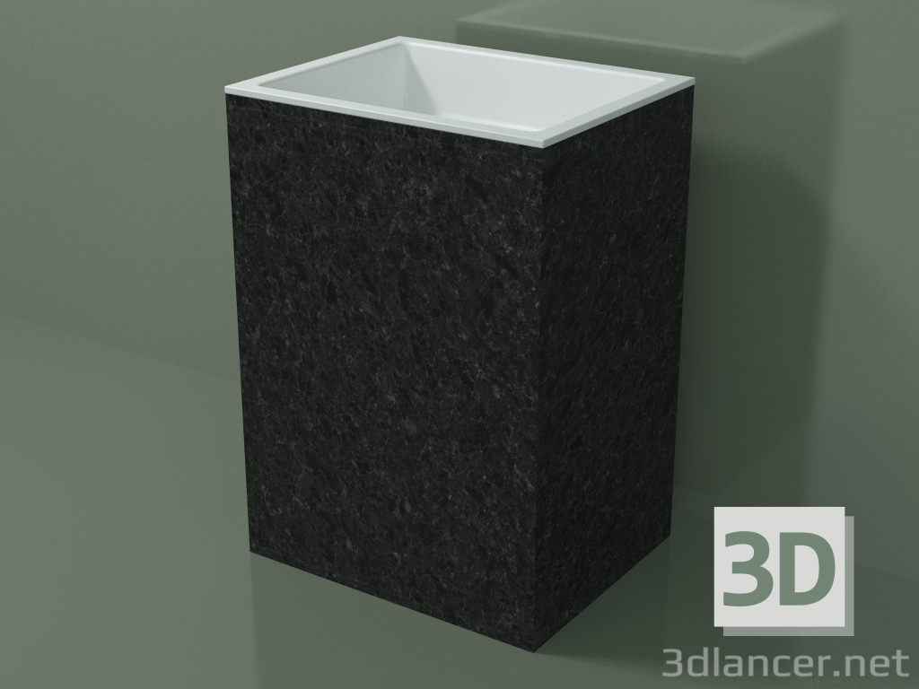 modello 3D Lavabo freestanding (03R136301, Nero Assoluto M03, L 60, P 48, H 85 cm) - anteprima