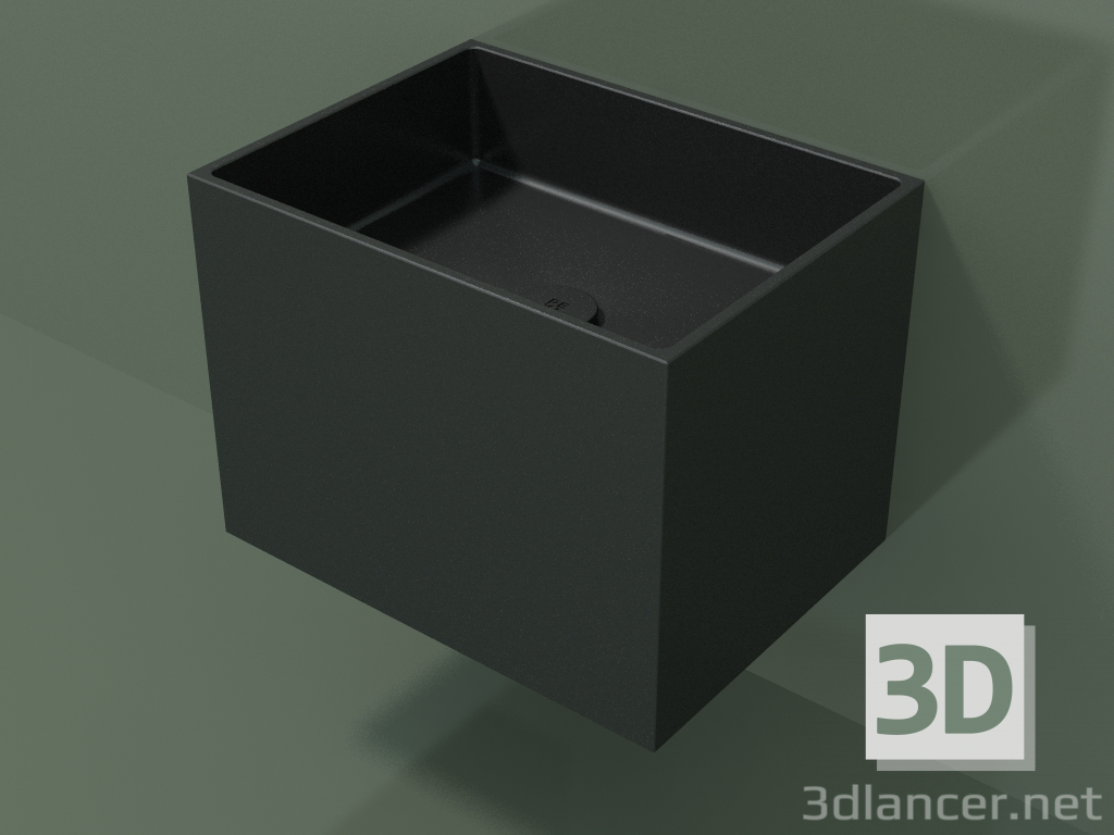 3d model Wall-mounted washbasin (02UN22101, Deep Nocturne C38, L 48, P 36, H 36 cm) - preview