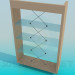 3d model Low wooden shelves with glass racks - preview