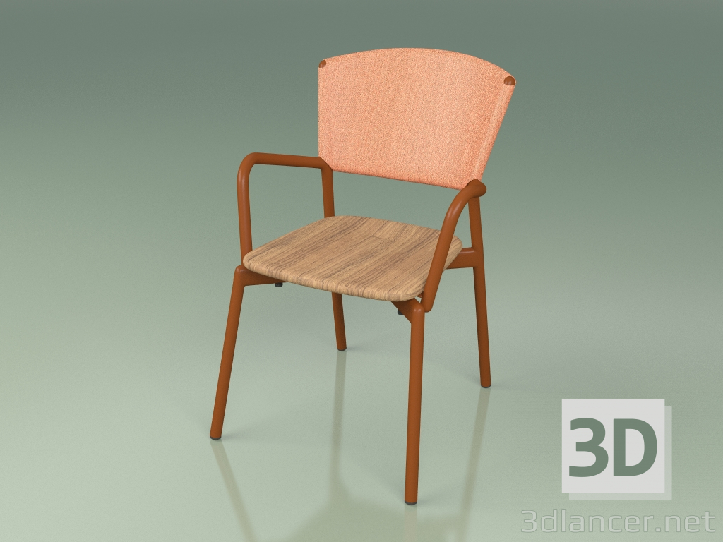 3D Modell Sessel 021 (Metall Rost, Orange) - Vorschau