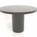 3D modeli Yemek masası DT 011 (D=1100x750, siyah plastik renk) - önizleme