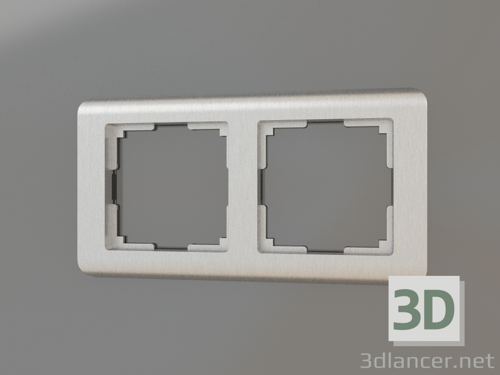 3D modeli 2 direk için çerçeve Akış (gümüş) - önizleme
