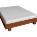 3 डी मॉडल बिस्तर 140x200cm (कोई चारपाई की अगली पीठ) - पूर्वावलोकन