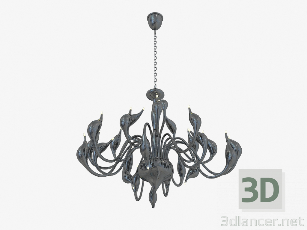 modello 3D Ciondolo lampadario Cigno Collo (751247) - anteprima
