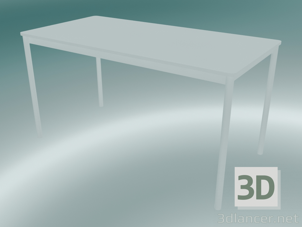 3 डी मॉडल आयताकार टेबल बेस 140x70 सेमी (सफेद) - पूर्वावलोकन